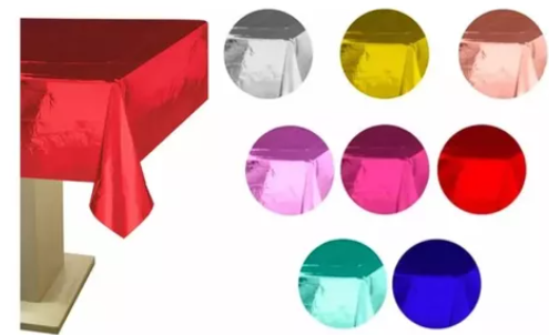 MANTEL PLASTICO METALIZADO